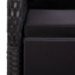 vidaXL - Zitstoel - Zwart - Poly rattan - 2 stuks