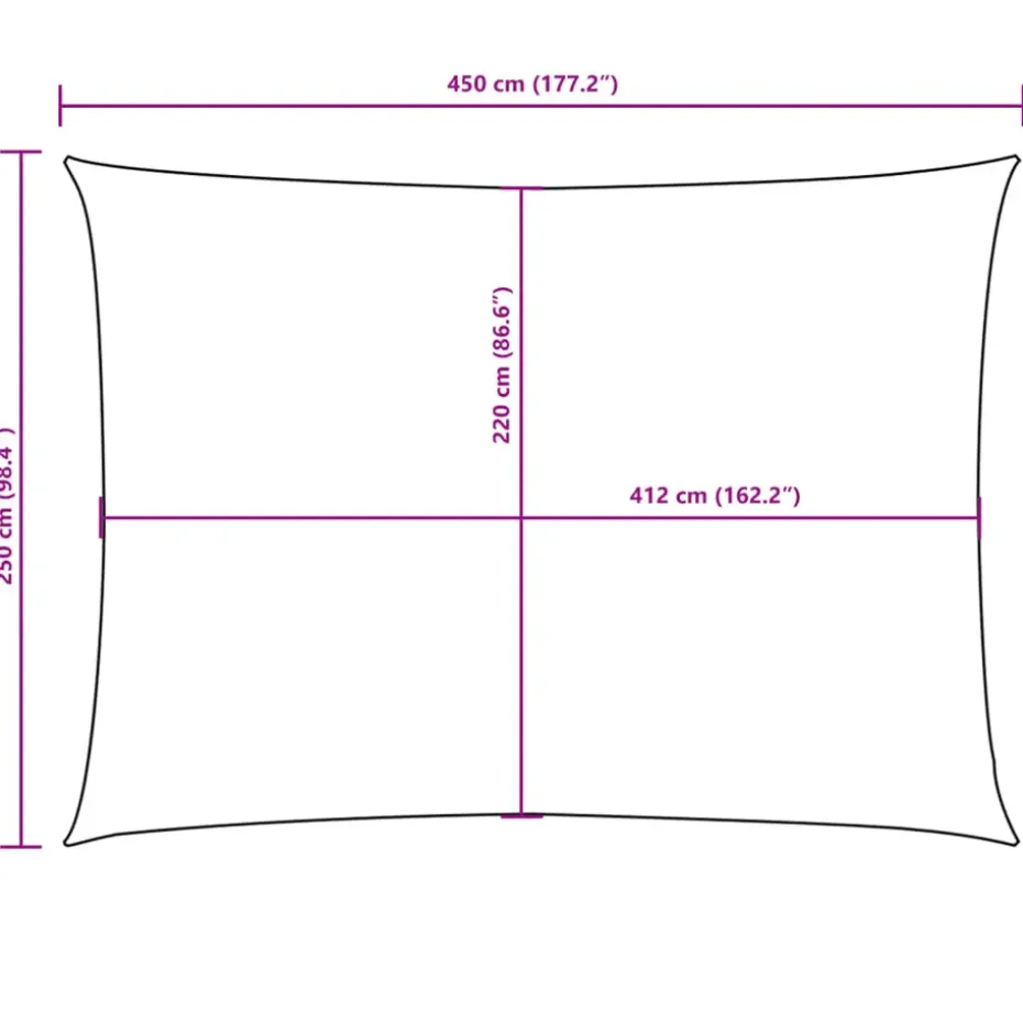 vidaXL - Zonnezeil - Antraciet - 2.5 x 4.5 m