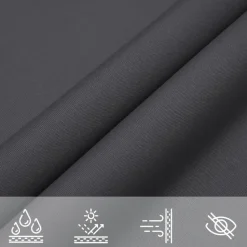 vidaXL - Zonnezeil - Antraciet - 3.6 x 3.6 m