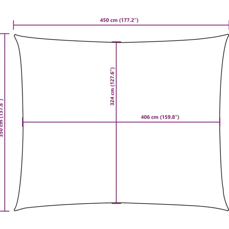 vidaXL - Zonnezeil - Antraciet - 3.5 x 4.5 m