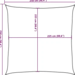 vidaXL - Zonnezeil - Antraciet - 2.5 x 2.5 m