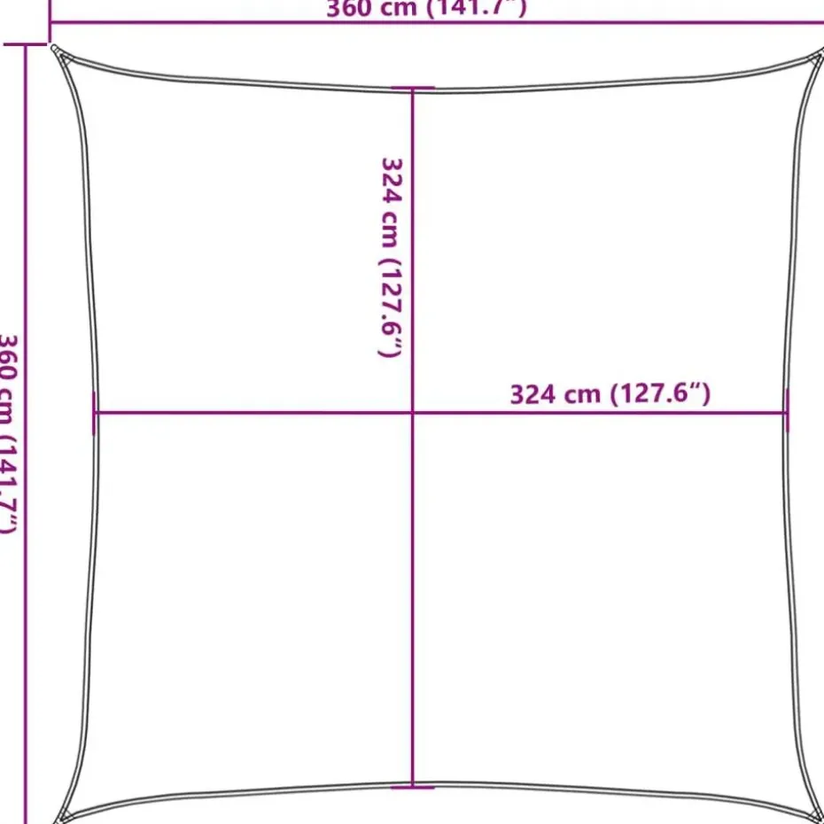 vidaXL - Zonnezeil - Beige - 3.6 x 3.6 m