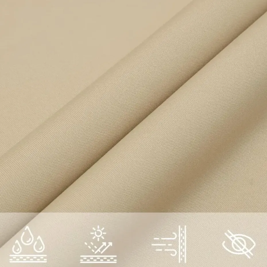 vidaXL - Zonnezeil - Beige - 3.6 x 3.6 x 3.6 m