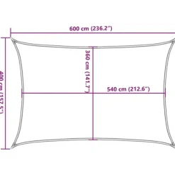 vidaXL - Zonnezeil - Beige - 4 x 6 m