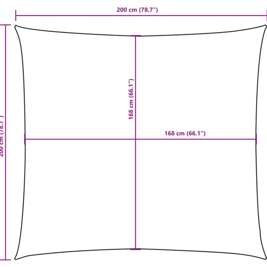 vidaXL - Zonnezeil - Bruin - 2 x 2 m