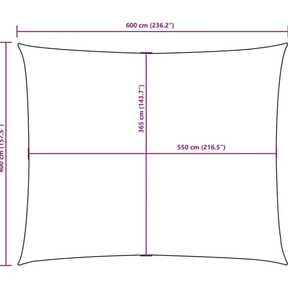vidaXL - Zonnezeil - Bruin - 4 x 6 m