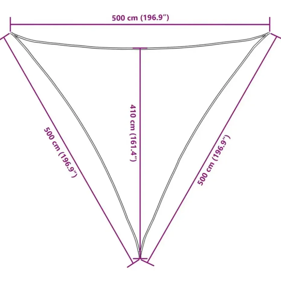 vidaXL - Zonnezeil - Crème - 5 x 5 x 5 m