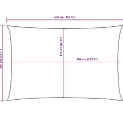 vidaXL - Zonnezeil - Wit - 2 x 4 m