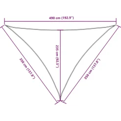 vidaXL - Zonnezeil - Zwart - 3.5 x 3.5 x 4.9 m