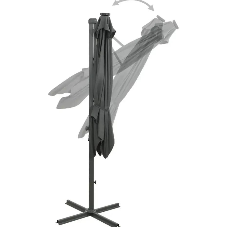 vidaXL - Zweefparasol - Antraciet - 250 cm