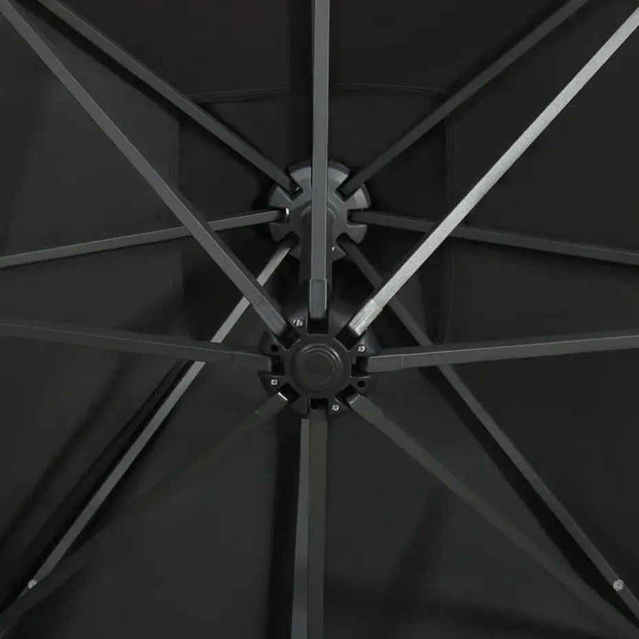 vidaXL - Zweefparasol - Zwart - 250 cm