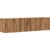 vidaXL - Zwevend TV-meubel met 2 deuren - Artisan eiken - Hout - 120x30x30 cm