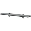 vidaXL - Zwevende Plank - Zwart - Glas - 50 x 10 cm