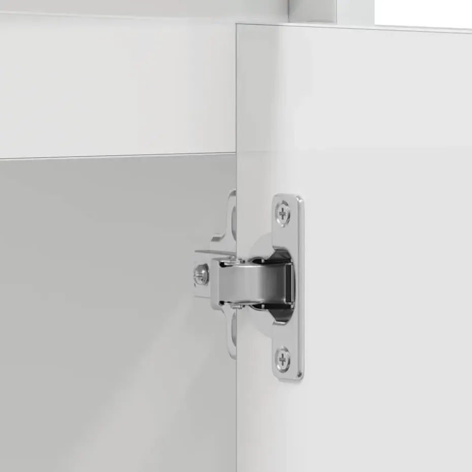 VIDAXL Badkamerkast 60x33x61 cm spaanplaat hoogglans wit