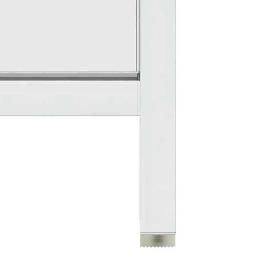 VIDAXL Badkamerkast 60x33x61 cm spaanplaat hoogglans wit