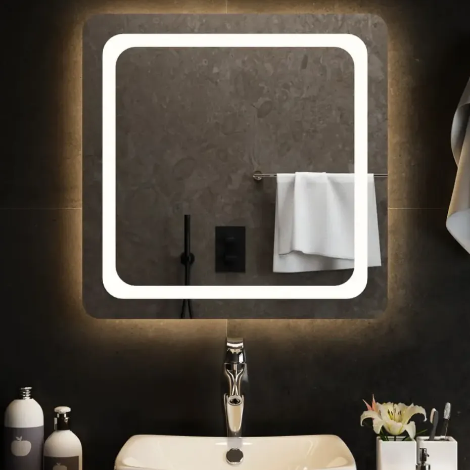vidaXL Badkamerspiegel LED 60x60 cm