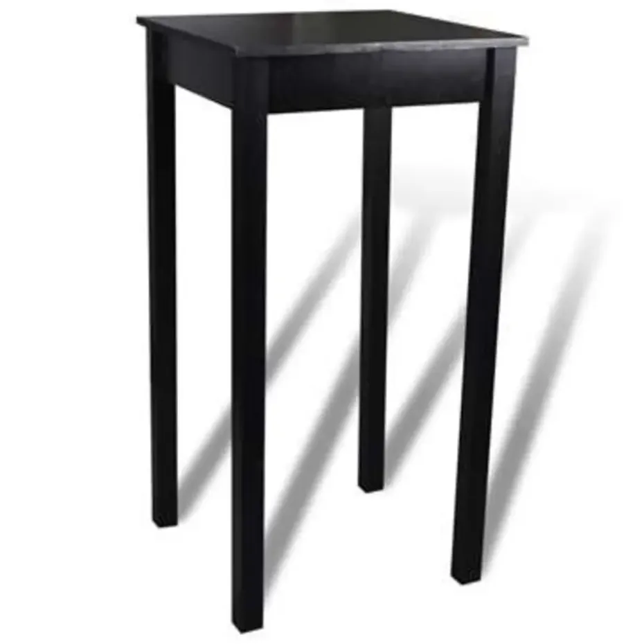 VIDAXL Bartafel 55x55x107 cm MDF zwart