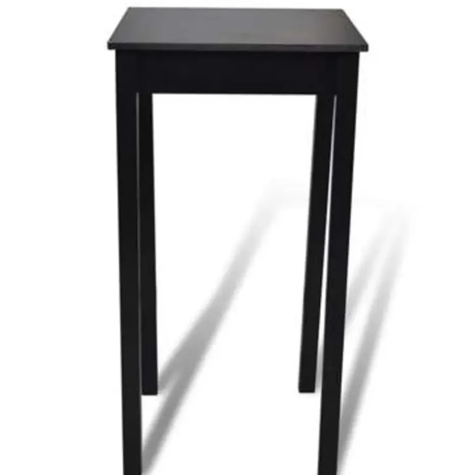 VIDAXL Bartafel 55x55x107 cm MDF zwart