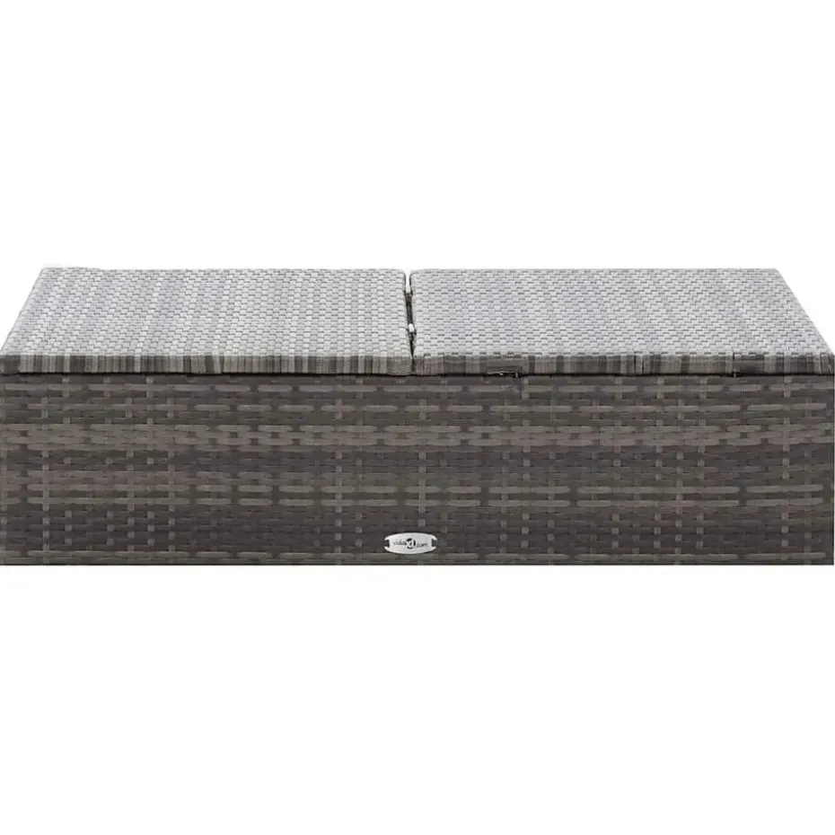 VIDAXL 2-delige Loungeset met kussens poly rattan grijs