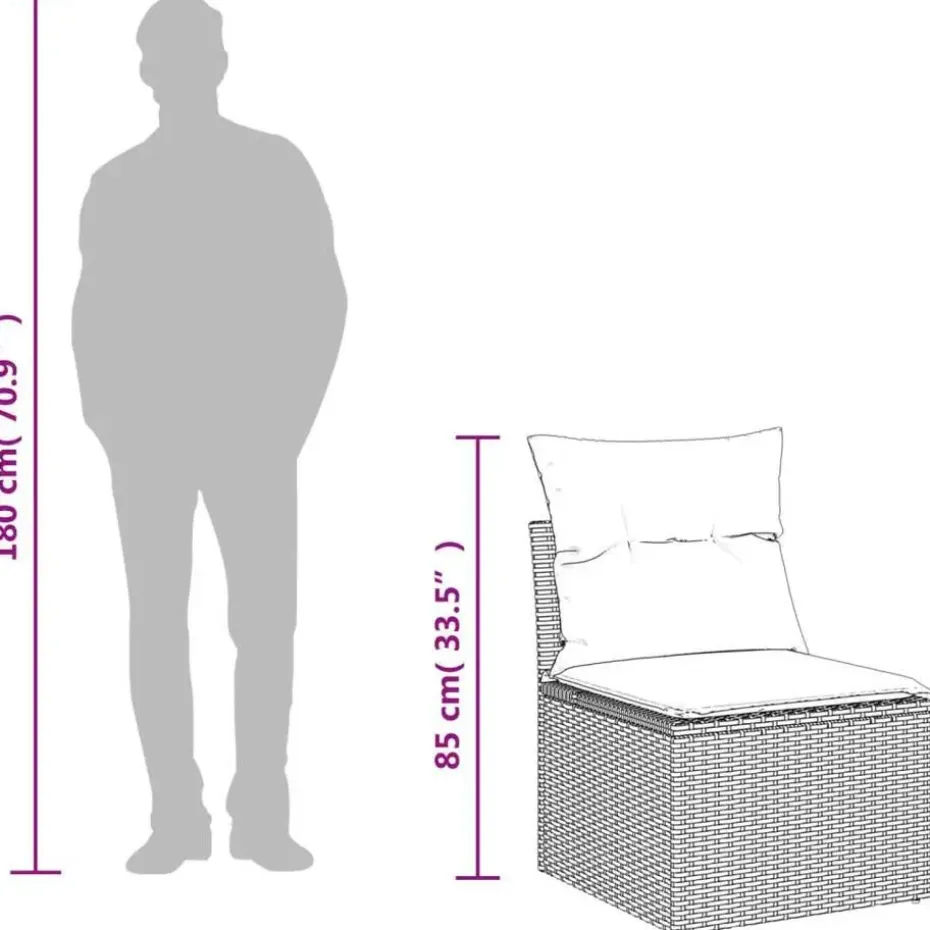 vidaXL 5-delige Loungeset met kussens en kruk - hout armsteun - Grijs