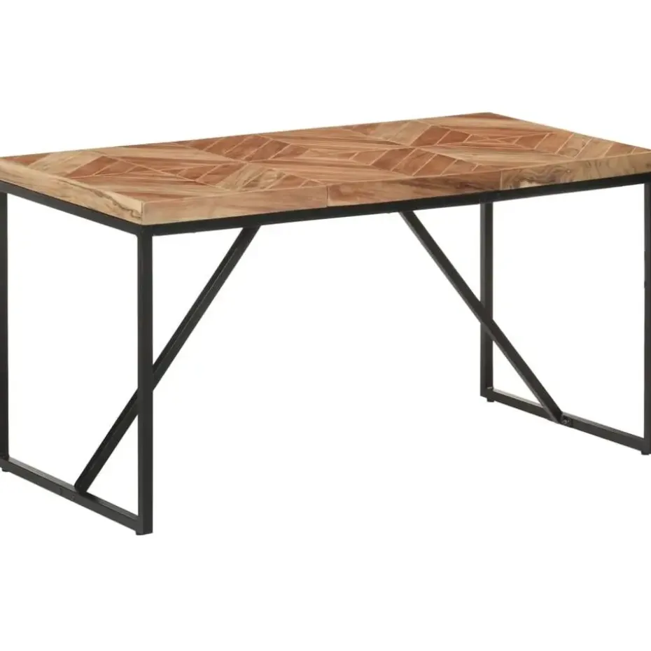 vidaXL Eettafel - Rechthoekige tafel - Massief acaciahout&mangohout - 140x70 cm
