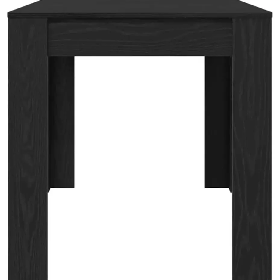 vidaXL Eettafel - Rechthoekige tafel - Zwart eiken - Hout - 140x74.5x76 cm