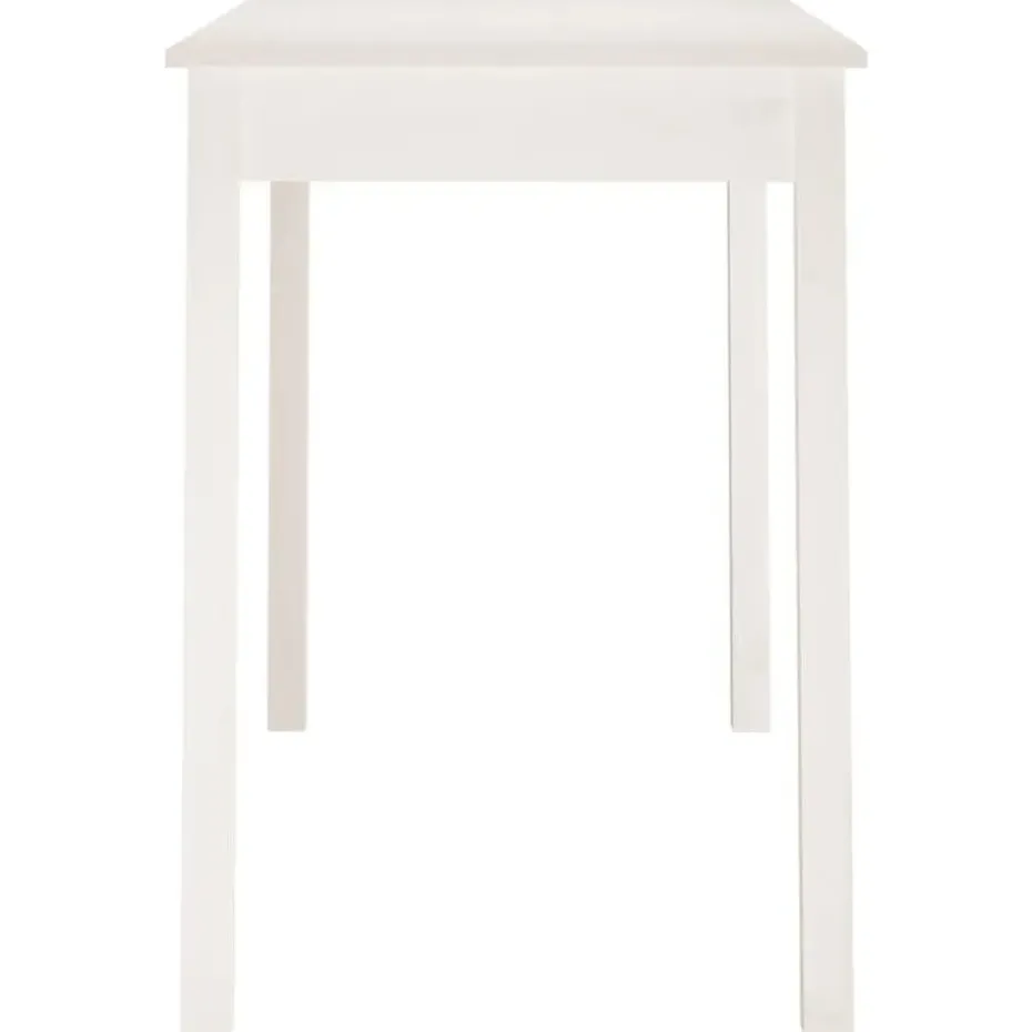 vidaXL Eettafel - Rechthoekige tafel - Wit - Massief grenenhout - 110x55 cm