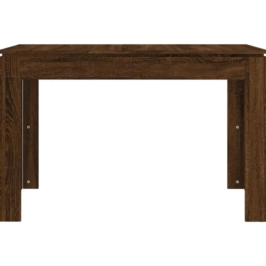 vidaXL Eettafel - Rechthoekige tafel - Bruin eiken - Bewerkt hout - 120x60 cm