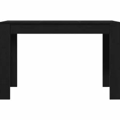 vidaXL Eettafel - Rechthoekige tafel - Zwart eiken - Bewerkt hout - 120x60x76 cm