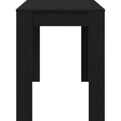 vidaXL Eettafel - Rechthoekige tafel - Zwart eiken - Bewerkt hout - 120x60x76 cm