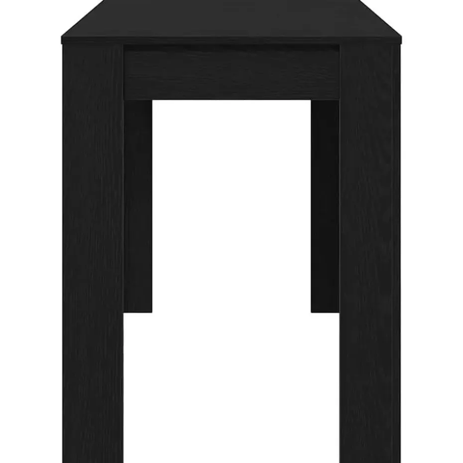 vidaXL Eettafel - Rechthoekige tafel - Zwart eiken - Bewerkt hout - 120x60x76 cm