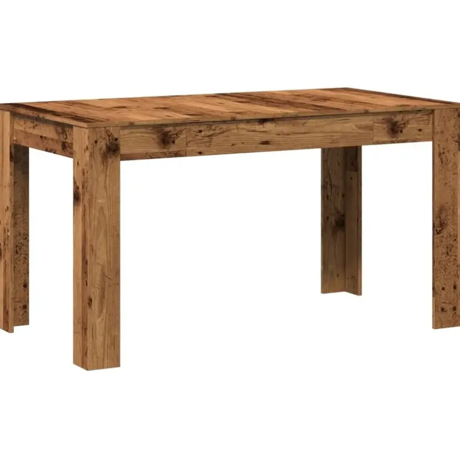 vidaXL Eettafel - Rechthoekige tafel - Oud hout - Bewerkt hout - 140x74.5x76 cm