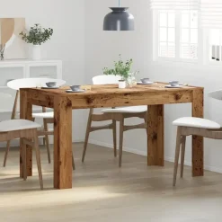 vidaXL Eettafel - Rechthoekige tafel - Oud hout - Bewerkt hout - 140x74.5x76 cm