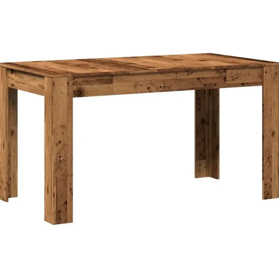 vidaXL Eettafel - Rechthoekige tafel - Oud hout - Bewerkt hout - 140x74.5x76 cm