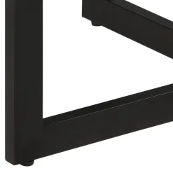 vidaXL Eettafel - Ronde tafel - Bruin&zwart - Massief mangohout&ijzer - Ø110 cm