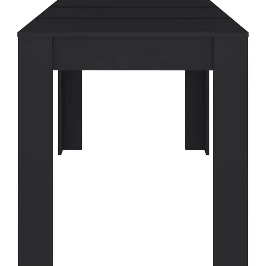 vidaXL Eettafel - Zwart - Bewerkt hout - 140x74.5x76 cm