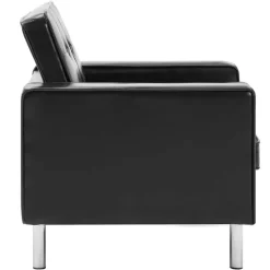vidaXL Fauteuils kunstleer zwart
