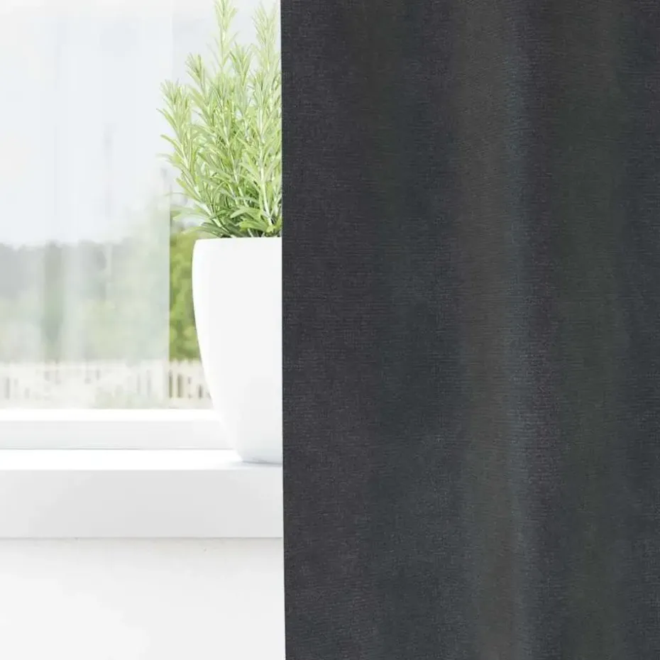 vidaXL Gordijnen - Verduisterend - Lichtgrijs - 140x175 cm - Fluweel - 2 Stuks