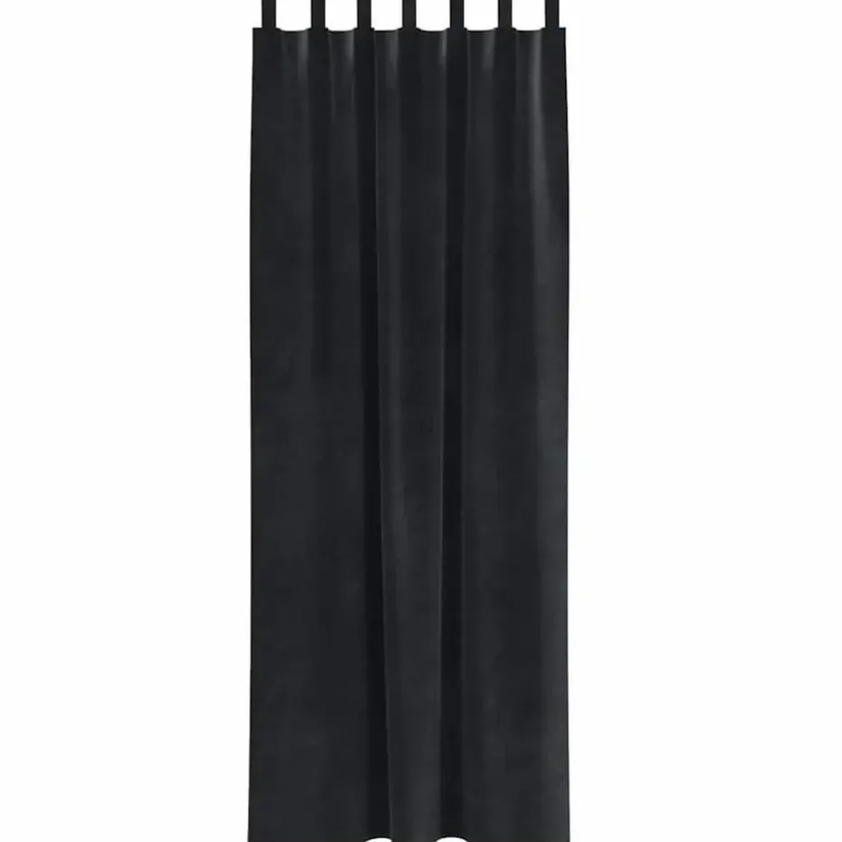 vidaXL Gordijnen met lussen - Verduisterend - Zwart Fluweel - 140x225 cm - 2 St.