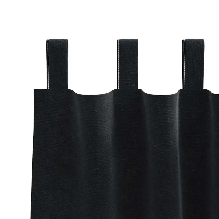 vidaXL Gordijnen met lussen - Verduisterend - Zwart Fluweel - 140x245 cm - 2 St.