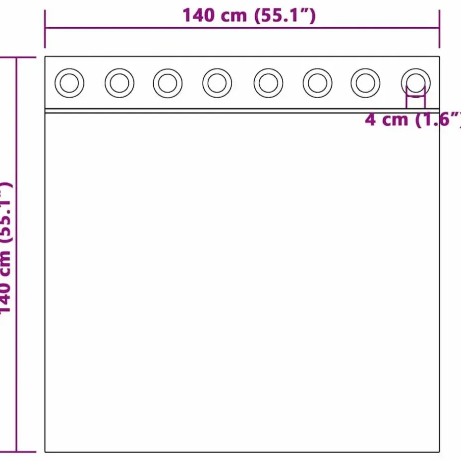 vidaXL Gordijnen met ringen - Donkergroen - 140x140 cm - Fluweel - 2 Stuks