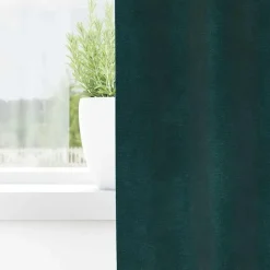 vidaXL Gordijnen met ringen - Donkergroen - 140x245 cm - Fluweel - 2 Stuks