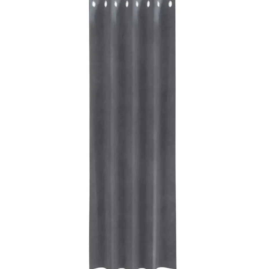 vidaXL Gordijnen met ringen - Lichtgrijs - 140x225 cm - Fluweel - 2 Stuks