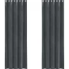 vidaXL Gordijnen met ringen - Lichtgrijs - 140x225 cm - Fluweel - 2 Stuks