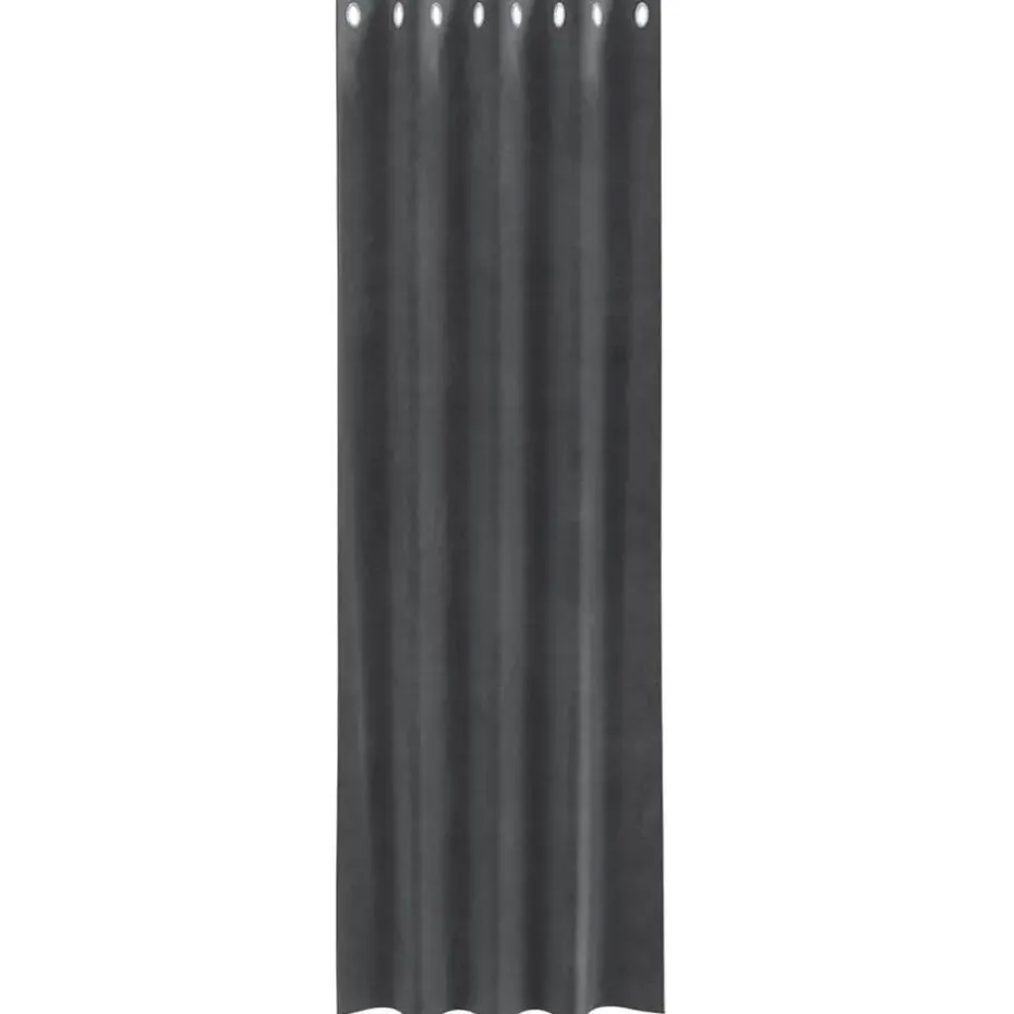 vidaXL Gordijnen met ringen - Lichtgrijs - 140x225 cm - Fluweel - 2 Stuks