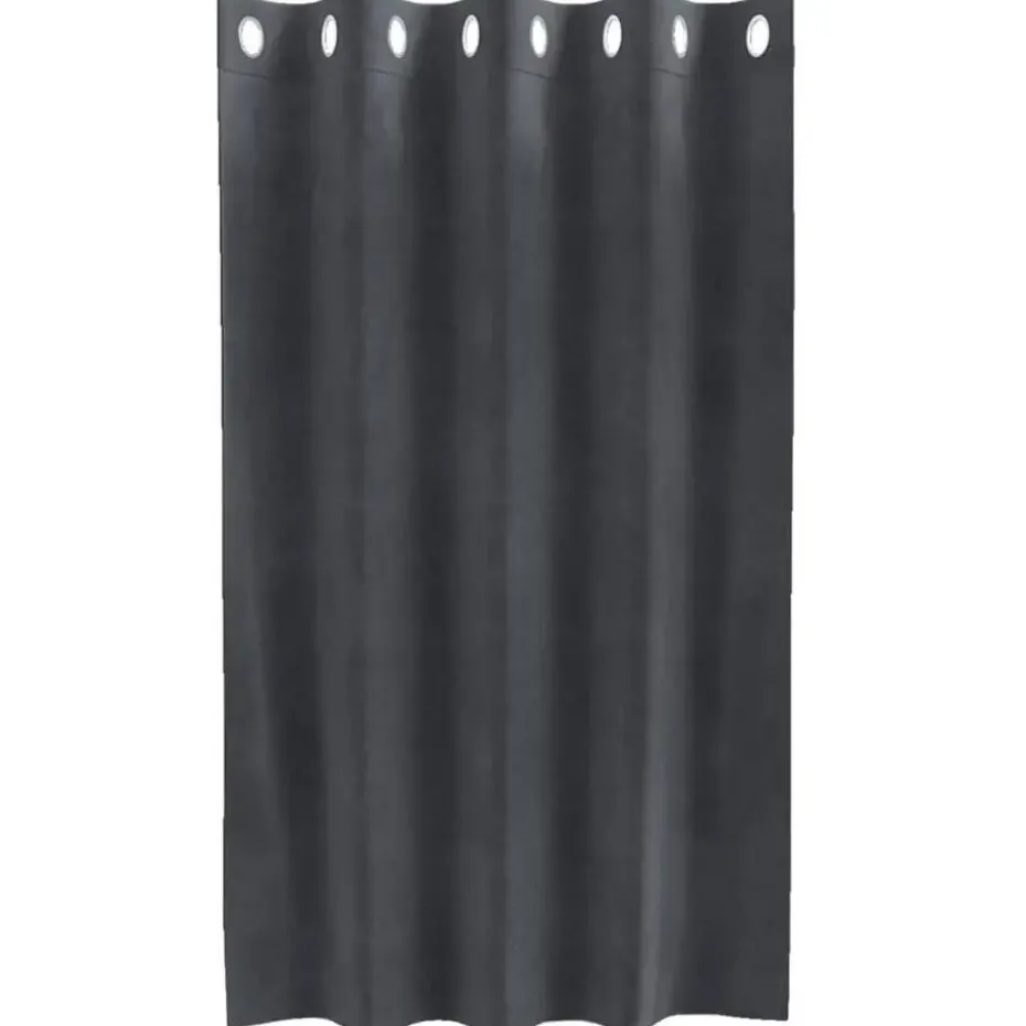 vidaXL Gordijnen met ringen - Lichtgrijs - 140x140 cm - Fluweel - 2 Stuks