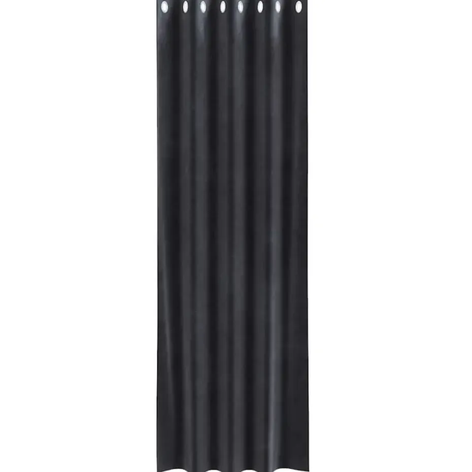 vidaXL Gordijnen met ringen - Donkergrijs - 140x225 cm - Fluweel - 2 Stuks