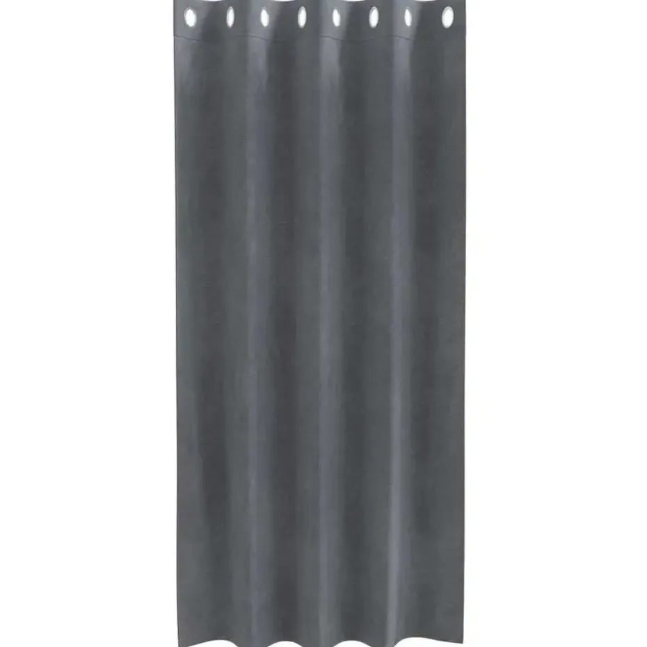 vidaXL Gordijnen met ringen - Lichtgrijs - 140x175 cm - Fluweel - 2 Stuks