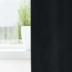 vidaXL Gordijnen met ringen - Verduisterend - Zwart Fluweel - 140x240 cm - 2 St.
