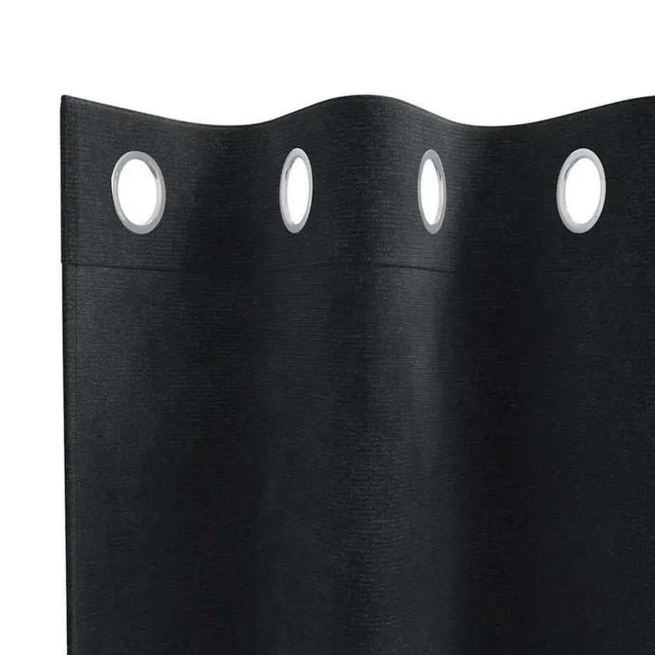 vidaXL Gordijnen met ringen - Verduisterend - Zwart Fluweel - 140x240 cm - 2 St.